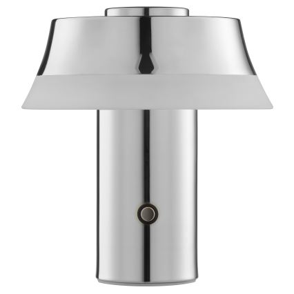 Brilliant - Lâmpada de mesa tátil recarregável com dimmer KINICH LED/2,5W/5V 2700K 2600 mAh cromo brilhante