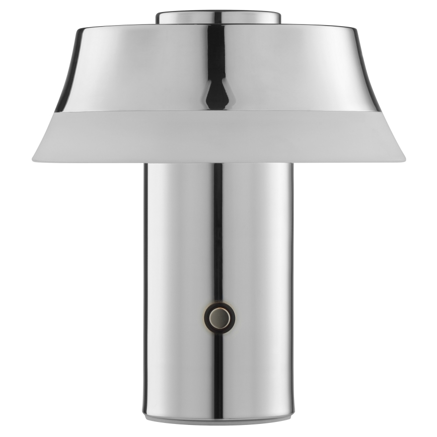 Brilliant - Lâmpada de mesa tátil recarregável com dimmer KINICH LED/2,5W/5V 2700K 2600 mAh cromo brilhante