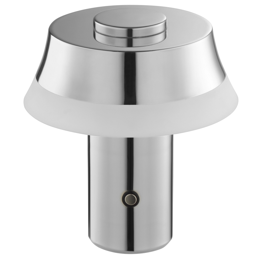 Brilliant - Lâmpada de mesa tátil recarregável com dimmer KINICH LED/2,5W/5V 2700K 2600 mAh cromo brilhante