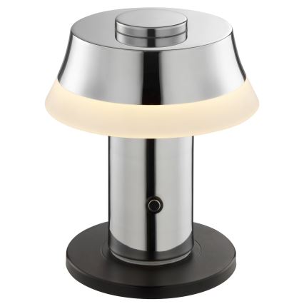 Brilliant - Lâmpada de mesa tátil recarregável com dimmer KINICH LED/2,5W/5V 2700K 2600 mAh cromo brilhante