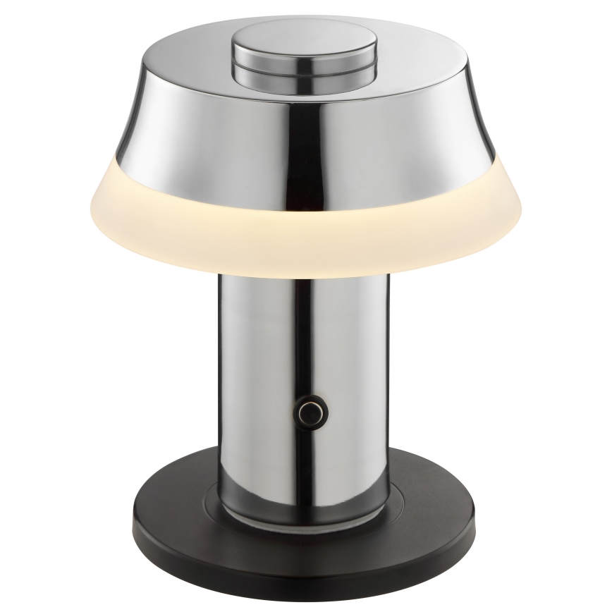 Brilliant - Lâmpada de mesa tátil recarregável com dimmer KINICH LED/2,5W/5V 2700K 2600 mAh cromo brilhante