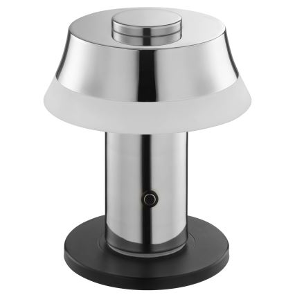 Brilliant - Lâmpada de mesa tátil recarregável com dimmer KINICH LED/2,5W/5V 2700K 2600 mAh cromo brilhante