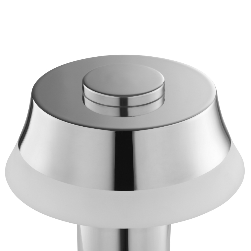 Brilliant - Lâmpada de mesa tátil recarregável com dimmer KINICH LED/2,5W/5V 2700K 2600 mAh cromo brilhante