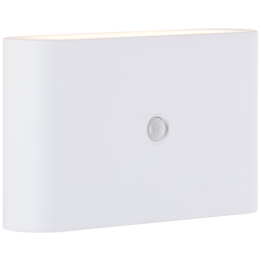 Brilliant - Luminária de parede exterior recarregável LED com sensor XINO LED/3W/5V 3600 mAh IP44 branco