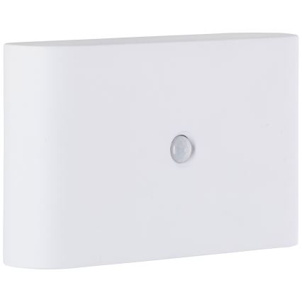 Brilliant - Luminária de parede exterior recarregável LED com sensor XINO LED/3W/5V 3600 mAh IP44 branco