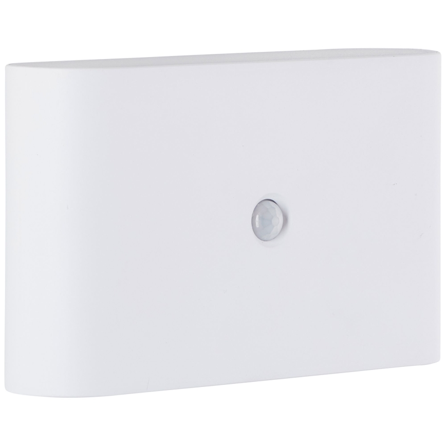 Brilliant - Luminária de parede exterior recarregável LED com sensor XINO LED/3W/5V 3600 mAh IP44 branco