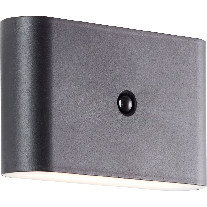 Brilliant - Luminária de parede exterior recarregável LED com sensor XINO LED/3W/5V 3600 mAh IP44 preta