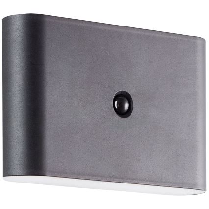 Brilliant - Luminária de parede exterior recarregável LED com sensor XINO LED/3W/5V 3600 mAh IP44 preta