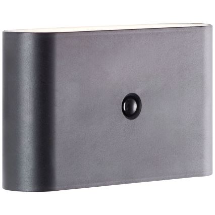 Brilliant - Luminária de parede exterior recarregável LED com sensor XINO LED/3W/5V 3600 mAh IP44 preta