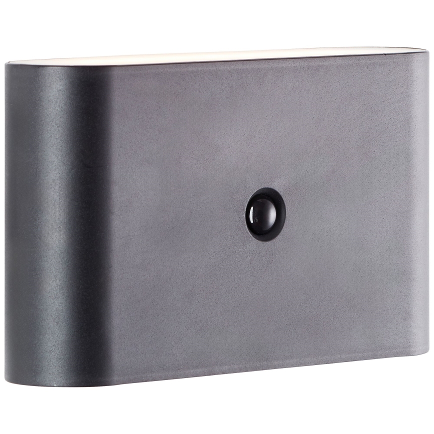 Brilliant - Luminária de parede exterior recarregável LED com sensor XINO LED/3W/5V 3600 mAh IP44 preta