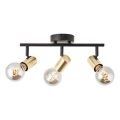 Brilliant - Luminária de focos KERRY 3xE27/40W/230V preto/latão