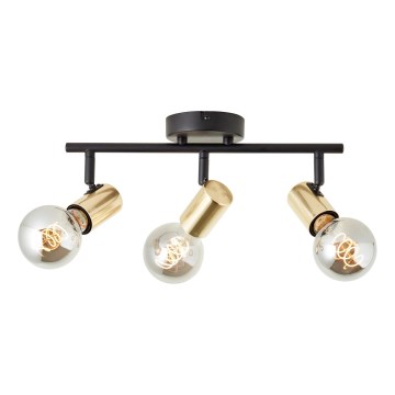 Brilliant - Luminária de focos KERRY 3xE27/40W/230V preto/latão