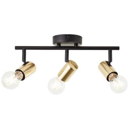 Brilliant - Luminária de focos KERRY 3xE27/40W/230V preto/latão