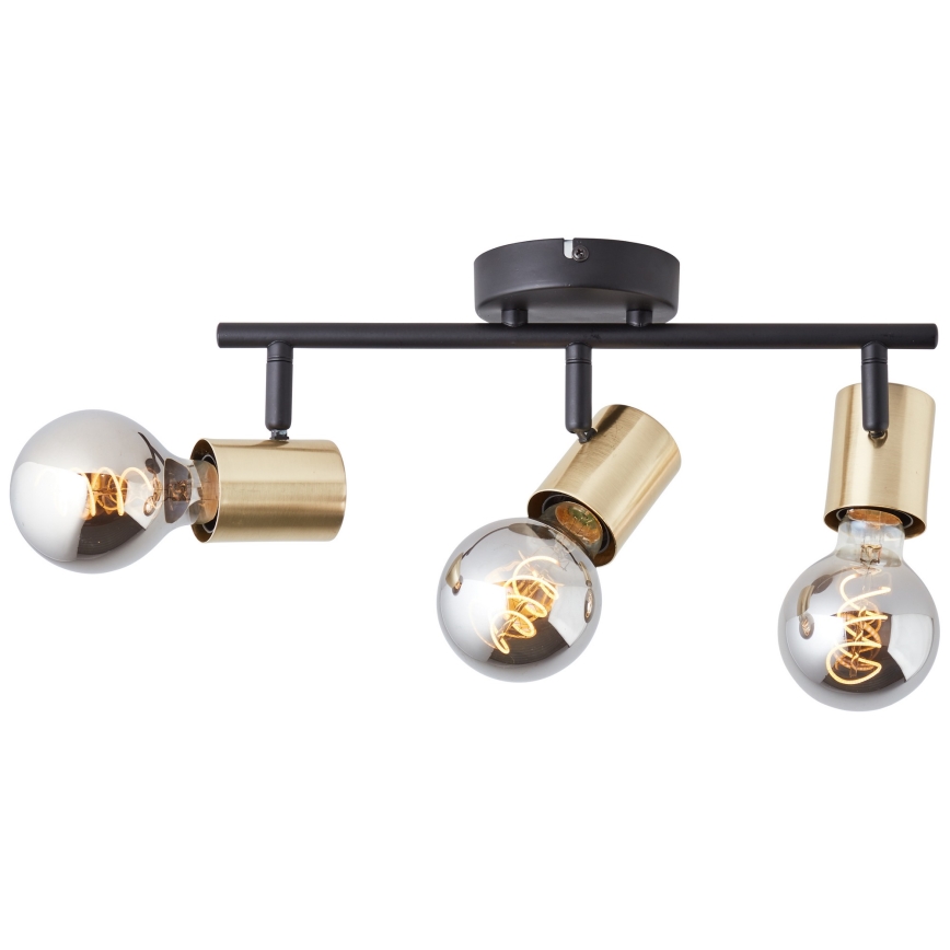 Brilliant - Luminária de focos KERRY 3xE27/40W/230V preto/latão