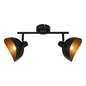 Brilliant - Luminária de focos LAYTON 2xE14/25W/230V preto/dourado