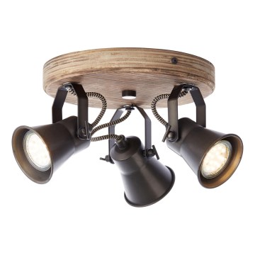 Brilliant - Luminária de focos SEED 3xGU10/5W/230V preto/marrom