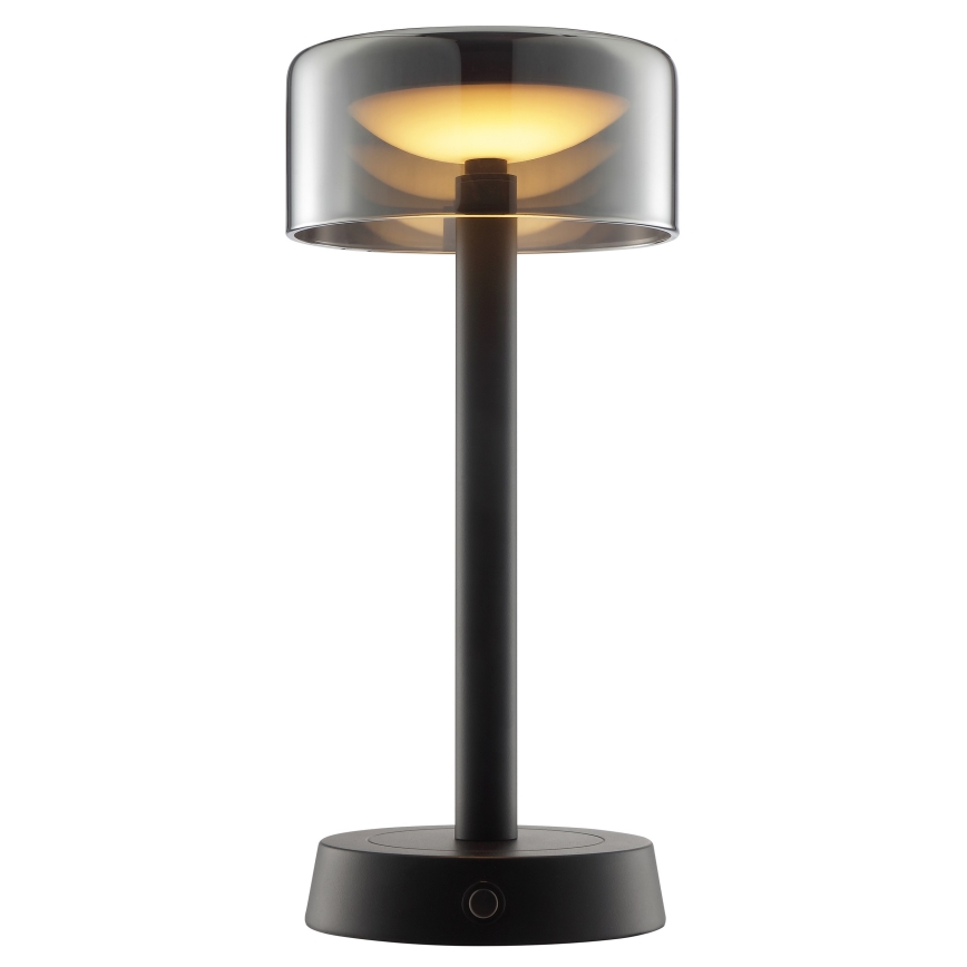 Brilliant - Lâmpada de mesa tátil recarregável dimerizável para exterior RAZOR LED/2,5W/5V 2700K 2600 mAh IP44 preta