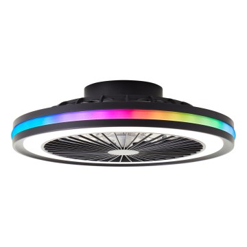 Brilliant - Luminária de teto dimerizável LED RGBW com ventilador PALMERO LED/40W/230V 2700-6500K, diâmetro 46,6 cm, bege + controlo remoto