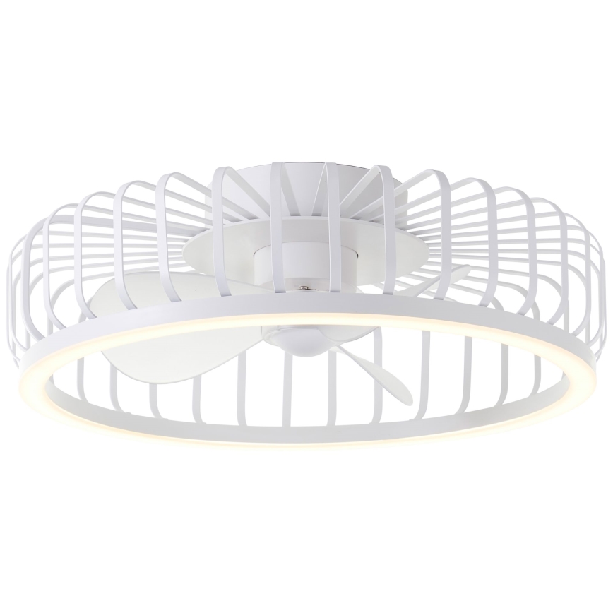 Brilliant - Luminária de teto LED dimerizável com ventilador CAPO LED/36W/230V 2700-6500K, diâmetro 48 cm, branca + comando remoto