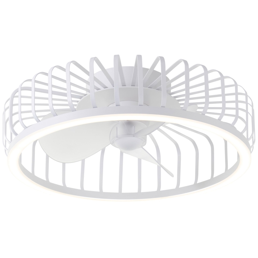 Brilliant - Luminária de teto LED dimerizável com ventilador CAPO LED/36W/230V 2700-6500K, diâmetro 48 cm, branca + comando remoto