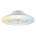 Brilliant - Luminária de teto LED dimerizável com ventilador MONTERO LED/20W/230V 2700-6500K Ø 42 cm branca + controlo remoto