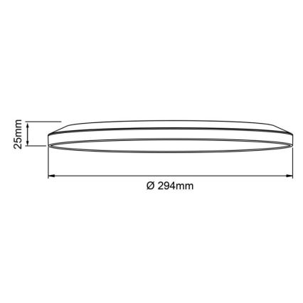 Brilliant - Candeeiro de teto LED dimerizável SORELL LED/18W/230V 3000-6500K Ø 29 cm preto + controlo remoto