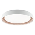 Brilliant - Luminária de teto LED dimerizável WALDO LED/36W/230V 3000-6500K Ø 48,5 cm branco/ouro rosé + controlo remoto