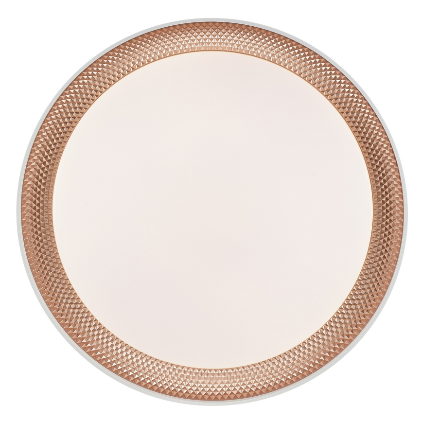 Brilliant - Luminária de teto LED dimerizável WALDO LED/24W/230V 3000-6500K Ø 38,5 cm branco/ouro rosé + controlo remoto