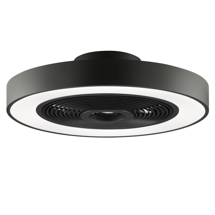 Brilliant - Candeeiro de teto LED RGBW dimerizável com ventilador CATANIA LED/37W/230V 2700-6500K diâmetro 48,6 cm preto + controlo remoto