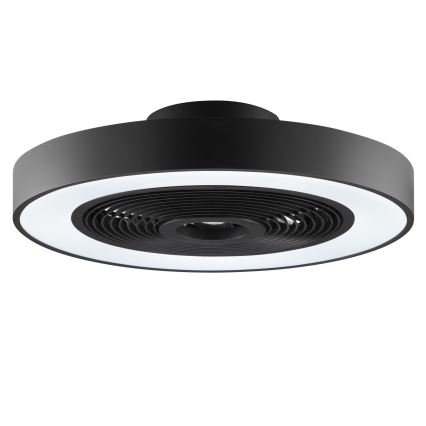 Brilliant - Candeeiro de teto LED RGBW dimerizável com ventilador CATANIA LED/37W/230V 2700-6500K diâmetro 48,6 cm preto + controlo remoto