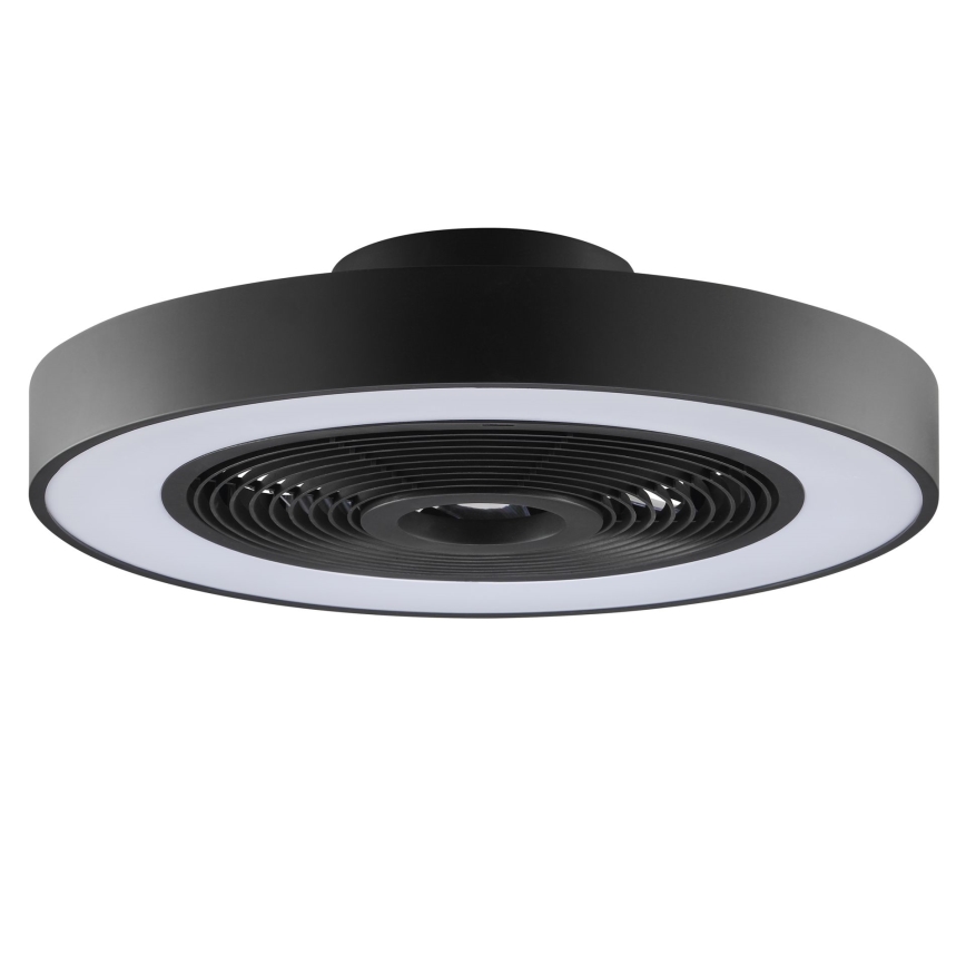 Brilliant - Candeeiro de teto LED RGBW dimerizável com ventilador CATANIA LED/37W/230V 2700-6500K diâmetro 48,6 cm preto + controlo remoto