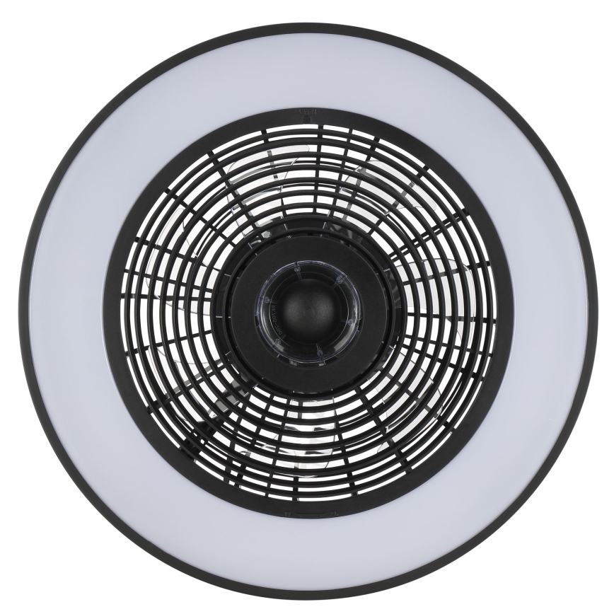 Brilliant - Candeeiro de teto LED RGBW dimerizável com ventilador CATANIA LED/37W/230V 2700-6500K diâmetro 48,6 cm preto + controlo remoto
