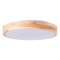 Brilliant - Luminária de teto LED SLIMLINE LED/24W/230V, diâmetro 34,5 cm, madeira de seringueira