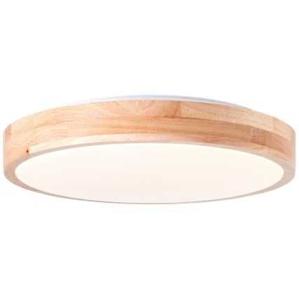 Brilliant - Luminária de teto LED SLIMLINE LED/24W/230V, diâmetro 34,5 cm, madeira de seringueira