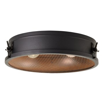 Brilliant - Luminária de teto ZOIS 2xE27/28W/230V diâmetro 42 cm preta