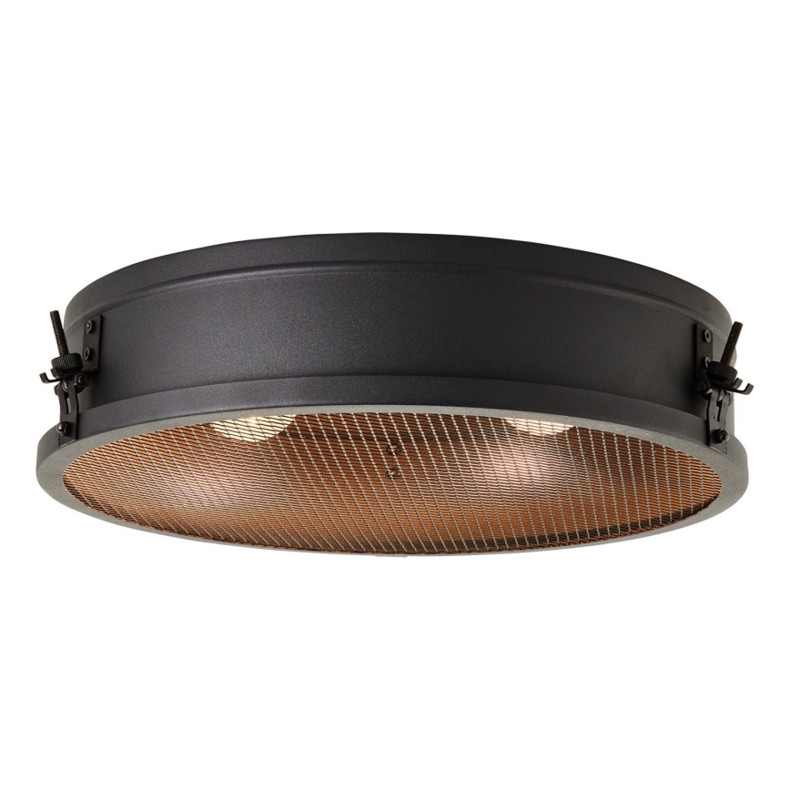 Brilliant - Luminária de teto ZOIS 2xE27/28W/230V diâmetro 42 cm preta