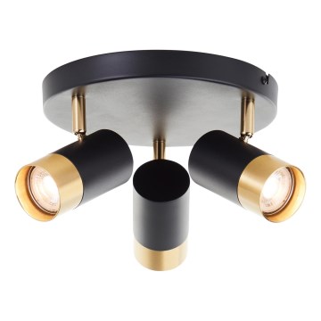 Brilliant - Luminária spot LED VIGOLO 3xGU10/5W/230V preta/dourada