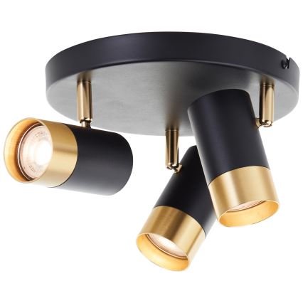 Brilliant - Luminária spot LED VIGOLO 3xGU10/5W/230V preta/dourada