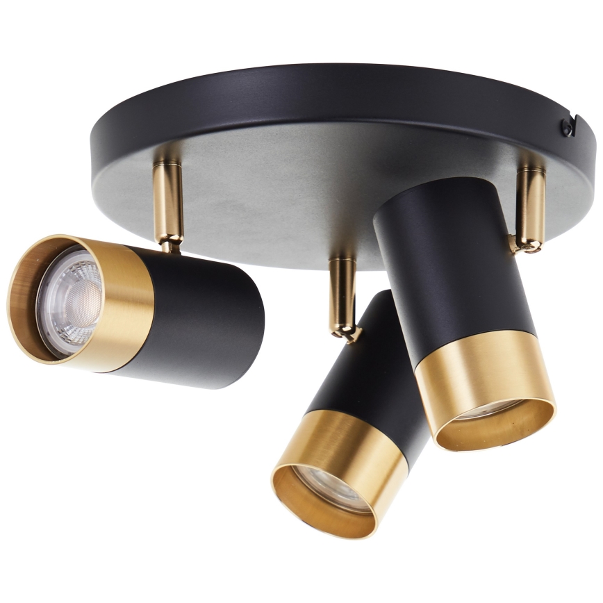 Brilliant - Luminária spot LED VIGOLO 3xGU10/5W/230V preta/dourada