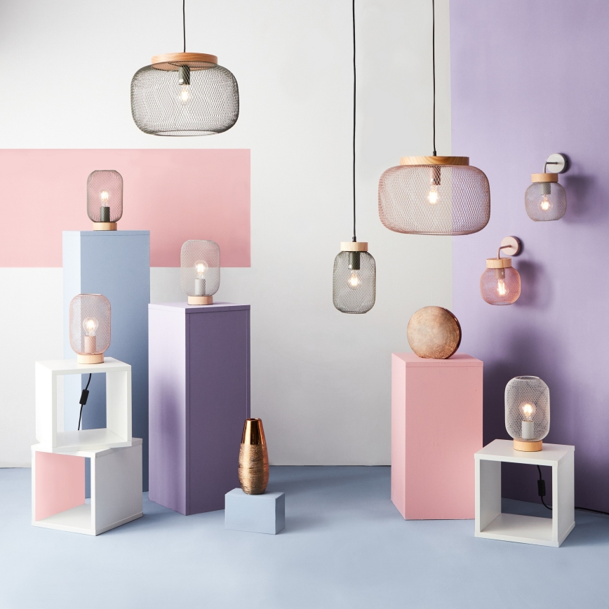 Brilliant - Lustre em cabo GIADA 1xE27/40W/230V Ø 16 cm cinzento