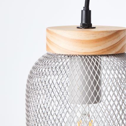 Brilliant - Lustre em cabo GIADA 1xE27/40W/230V Ø 16 cm cinzento
