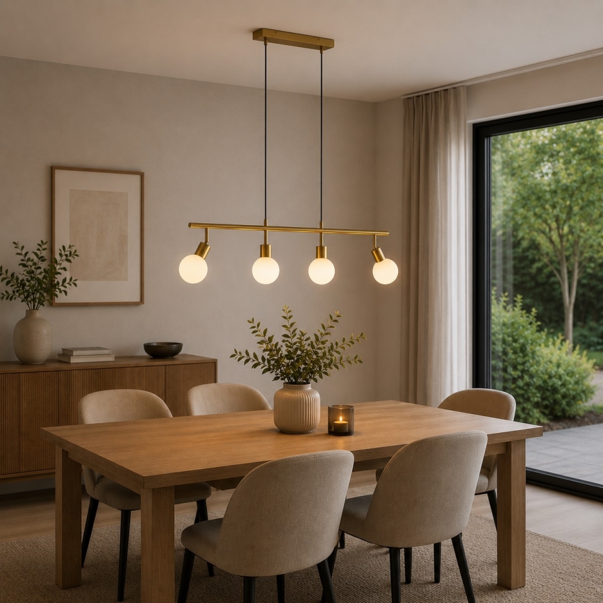 Brilliant - Lustre em cabo JORGE 4xG9/10W/230V latão