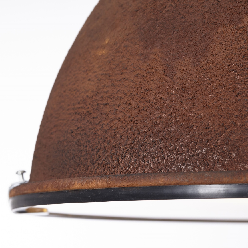 Brilliant - Lustre em corrente JESPER GLAS 1xE27/60W/230V, acabamento em cobre