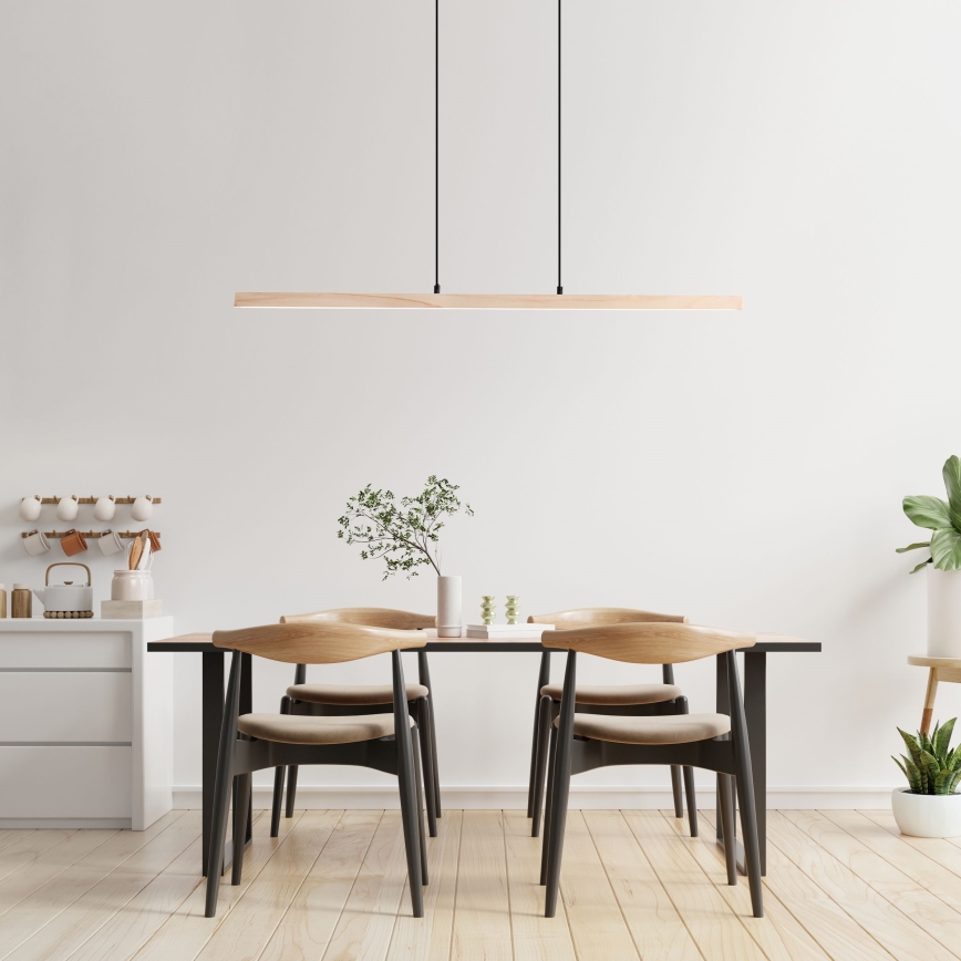 Brilliant - Lustre LED suspenso por cabo ARION LED/22W/230V, acabamento em pinho