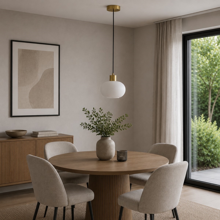 Brilliant - Lustre pendente em cabo FANNY 1xE27/20W/230V Ø 22 cm latão