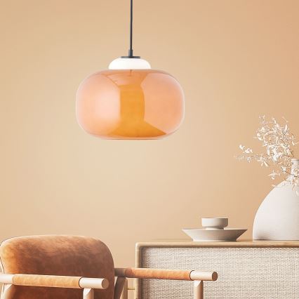 Brilliant - Lustre suspenso BLOP 1xE27/60W/230V laranja