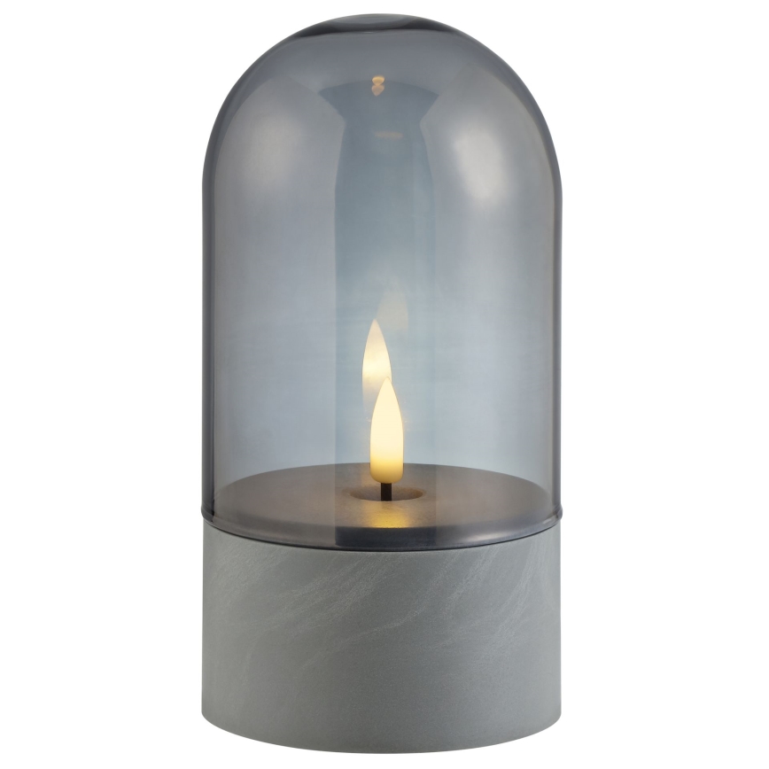 Brilliant - Pack de 2 velas LED ILLUSION LED/2xAA IP44 cinzento/preto fumê