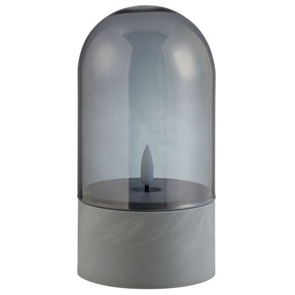 Brilliant - Pack de 2 velas LED ILLUSION LED/2xAA IP44 cinzento/preto fumê