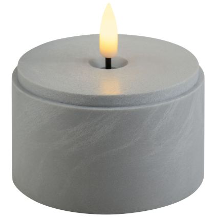 Brilliant - Pack de 2 velas LED ILLUSION LED/2xAA IP44 cinzento/preto fumê