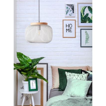 Brilliant - Pendente com cabo GIADA 1xE27/40W/230V Ø 39 cm cinza